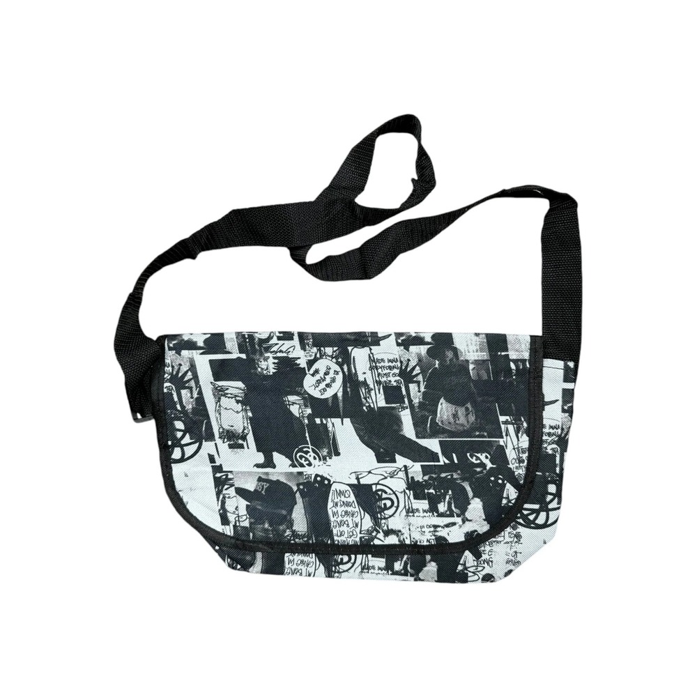 Stussy Shoulder Bag Mens OS Black Good Futura AOP Messenger Canvas 00s